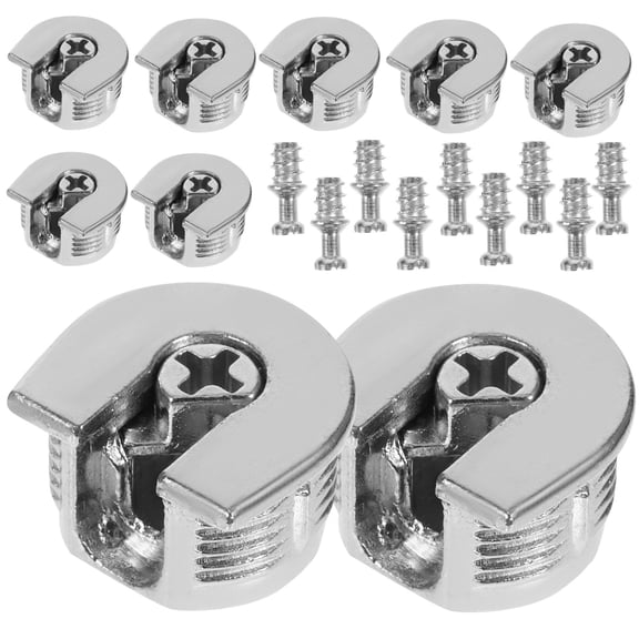 SEWCHICS 10Pcs Metal Furniture Connecting Fastener for Wardrobe Dresser Shelf Support