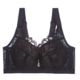 thumbnail image 1 of Sujetador de encaje sexy ultrafino de talla grande, sin aros, push-up, ajustable, ropa interior para mujer, 1 of 5