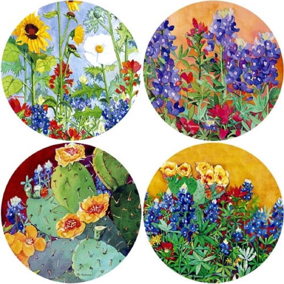 Posavasos Absorbentes De Flores Silvestres De Texas