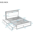 thumbnail image 2 of Bed Platform Queen Size | Queen Size Metal Platform Bed Frame with Two Drawers, Sockets and USB Ports, Slat Support No Box Spring Needed, 2 of 8