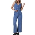 thumbnail image 2 of Conjunto de 2 piezas de chaleco de mezclilla y jeans de mujer INSPIRE CHIC 2XL azul, 2 of 5