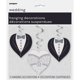thumbnail image 1 of Unique Party - Decoración Colgante Diseño Corazón Boda - Pack de 3 (Negro, Blanco, Plateado), 1 of 2