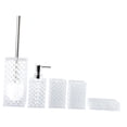 thumbnail image 4 of DOLITY 5 Pieces Bathroom Accessory Set Modern Gifts Easy to Clean Toothbrush Holder White, 4 of 8