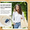 thumbnail image 4 of 2 Pack Crochet Mesh Beach Tote Bag with Letter Patch Pocket Summer Beach Tote Bohemian Straw Transparent Bag, 4 of 7