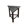 thumbnail image 3 of FlexiCorner Teak Wood 17" Triangular Stool in Brown Finish, 3 of 8