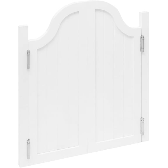 Swinging Door, Saloon Wood Cafe Door Modern Porch Entrance Half Door for House Kitchen Partition Doorways Bar with Hardware (White Dual-Door 31x35 In)