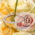 thumbnail image 2 of Gorgeous Minimalist 1.50 Carat Oval Cut Morganite And Diamond Moissanite Engagement Ring, Floral Wedding Ring in 925 Sterling Silver With 18k Rose Gold Plating, Surprisingly Gift For Her, 2 of 3