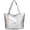 Silver, variant on Women Ladies Fashion Alligator Solid Large Capacity Shoulder Tote Handbag Bags