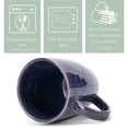 thumbnail image 4 of Elanze Designs Reactive 17 ounce Ceramic Curved Body Mugs Set of 4, Midnight Purple, 4 of 5