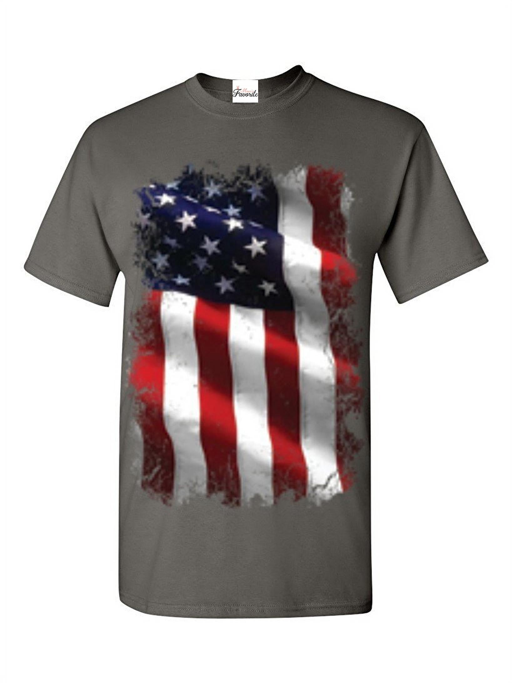 Men's TShirt Short Sleeve American Flag 4th of July
