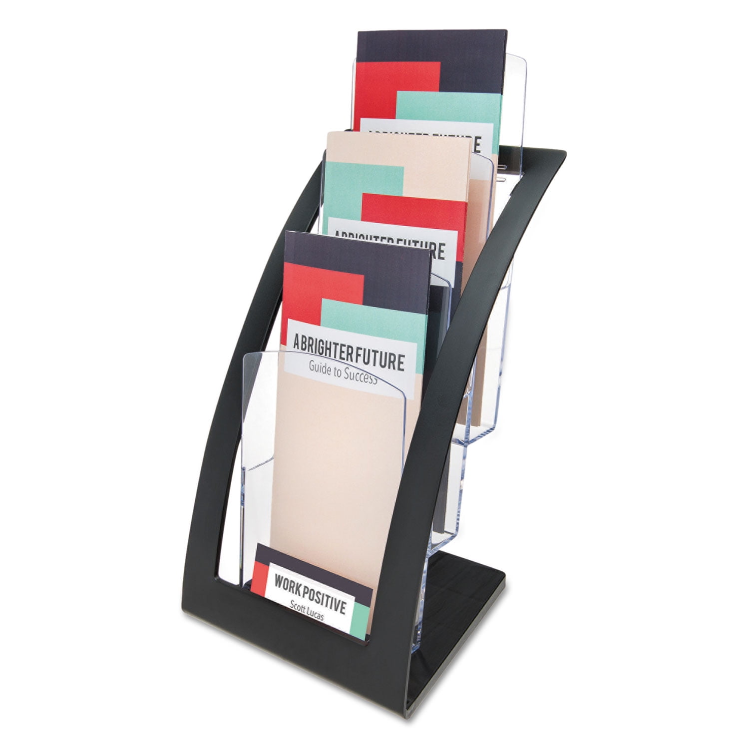 Leaflet Holder Wall mounted  literature dispenser brochure box pack 5 x A4 size 