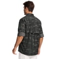 thumbnail image 3 of POENTAB Long Sleeve Fishing Shirts for Men Quick Dry Hiking Work Shirt Sun Protection UV UPF 50 Button Down Tops With Mesh Line Outdoor Safari Dark Green Camouflage, 3 of 4