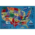 thumbnail image 1 of Tapis rectangle amusant pour enfant plaisirs de voyage multicolore nylon, 1 of 2