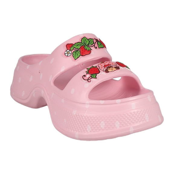 Strawberry Shortcake Womens Double Strap Platform Sandals