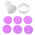 thumbnail image 7 of 1 Mold 6 Stamps Cake Mold Set, Hand-Pressure Flower Pattern Mold Round Cookie Pumpkin Pie Pastry Stamps Tools, 7 of 7