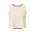 thumbnail image 5 of Feancey Women's Crop Tank Tops Loose Fit Sleeveless T-Shirts Solid Color Casual Workout Tank Top Dressy Trendy Going Out Tee Tops Beige L, 5 of 7