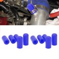 thumbnail image 1 of 10 Uds. Tapa de manguera de vacío de admisión de 6mm resistencia al desgaste de silicona Flexible impermeable cubierta de tubo de admisión automática tapón final azul, 1 of 12