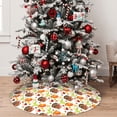 thumbnail image 5 of Lsque Thanksgiving Turkey Print Christmas Tree Skirt, Tree Skirt with Ties or Velcro, Perfect for Holiday Decorations, Halloween, and New Year-30", 5 of 7