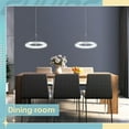 Silver LED Pendant Light Kitchen Island Modern Pendant Lighting 15W
