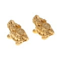 thumbnail image 1 of 2 uds., Espaciador de tortuga 3D de cobre en tono dorado, espaciadoras sueltas para llavero DIY, 1 of 9