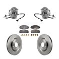 thumbnail image 1 of Transit Auto Front Hub Bearing Assembly Disc Brake Rotors and Ceramic Pads Kit for Car Chrysler Pacifica Grand Caravan Voyager KBB-114167, 1 of 11