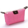 thumbnail image 4 of Femmes Rayé Voyage Sac à Maquillage Sac à Main Sac à Main à Fermeture Éclair Femme, 4 of 6