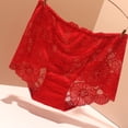 thumbnail image 2 of Velaura Womens Panties Lot Large plus Size Open Crotch Panties Vintage Briefs Underwear Men Underwear Women Variety Pack Womens Undies Seamless Ladies' Lace Sexy Solid Color Transparent Mid High Waist, 2 of 3