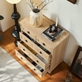 thumbnail image 5 of Joaxswe 33.2" Tall 5 Drawer Dresser for Bedroom Set of 2, Farmhouse Adult Storage Chest of Drawers for Living Room, Natural Oak, 5 of 8