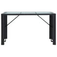 thumbnail image 3 of vidaXL 7 Piece Garden Bar Set with Cushions Poly Rattan Black, 3 of 11