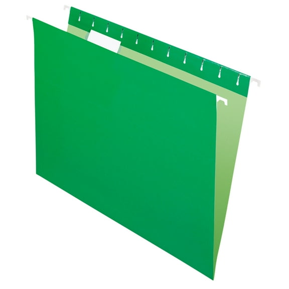 Office Depot Hanging Folders, 8 1/2in. x 11in., 1/5 Tab Cut, Bright Green, Box Of 25, 97641
