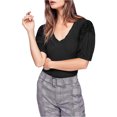 thumbnail image 1 of Free People Women's St James Tee, Black, X-Small, 1 of 1