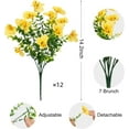 thumbnail image 3 of XEAZON Artificial Pansy Flowers, 12 Bundles Fake Silk Pansies Flowers, UV Resistant Silk Faux Plants for Outside Planter Window Box Front Door Porch Yard Home Party Decoration (Yellow), 3 of 6