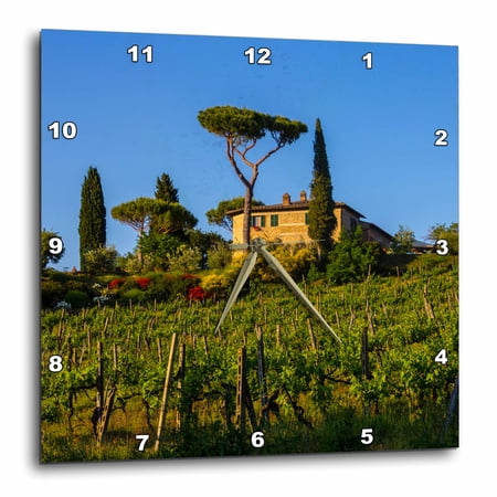 3drose, Farmhouse. Tuscany, Italy., 10x10 Wall Clock