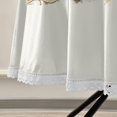 thumbnail image 5 of 60 Inch Round Tablecloth with White Lace Trim Fall Table Cover for Elegant Dining Decor Red Chrysanthemum Pattern, 5 of 8