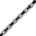 thumbnail image 3 of Lavari Stainless Steel 1/8ct TDW White Diamond Black Resin Accent Bracelet (H-I, I2-I3), 3 of 7
