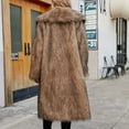 thumbnail image 4 of gbyLJF Women's Luxury Faux Fur Coat Jacket Winter Warm Long Coats Outerwear Cardigan Ladies Street Clothes A03_Brown S, 4 of 7
