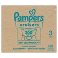 thumbnail image 2 of Pampers Cruisers Couches-Culottes 360 à Enfiler, Taille 3 (16-28 lbs), Couche à l'Épreuve des Bébés, jusqu'à 100 % Anti-Fuites, 2 of 22