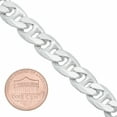 thumbnail image 3 of Men's 11.5mm Chunky Solid .925 Sterling Silver Flat Mariner Chain Necklace, 24 inches, 3 of 7