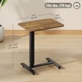 thumbnail image 3 of HOMCOM Standing Desk Adjustable Height, Rustic Brown, 3 of 10