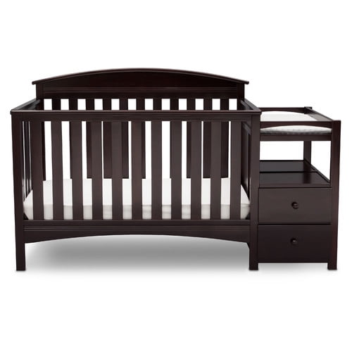 walmart white crib with changing table