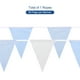 thumbnail image 4 of Banderín a Cuadros Azul y Blanco Uxcell, 36 PCS Banderas Triangulares para Decoración de Cumpleaños y Bodas al Aire Libre, 4 of 6