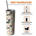 thumbnail image 6 of 20oz Dachshund and Flower Skinny Tumblers Stainless Steel Tumbler with Lid and Straw,Vacuum Insulated Double Wall Travel Tumbler Cups with Cleaning Brush for Coffee,Tea, 6 of 6