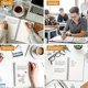 thumbnail image 5 of 4 Pack Lined Kraft Spiral Notebooks, 100 Pages 5 x 8 Inch Soft Cover Spiral Journal Notebook, Kraft Paper, Suitable for Gifts, Office, School Supplies, 5 of 5