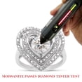 thumbnail image 7 of White Lab Created Moissanite Diamond Heart Double Halo Engagement Promise Ring In 14K White Gold Over Sterling Silver(G-H Color,VVS1 Clarity,1.50 Cttw)-6.5, 7 of 7