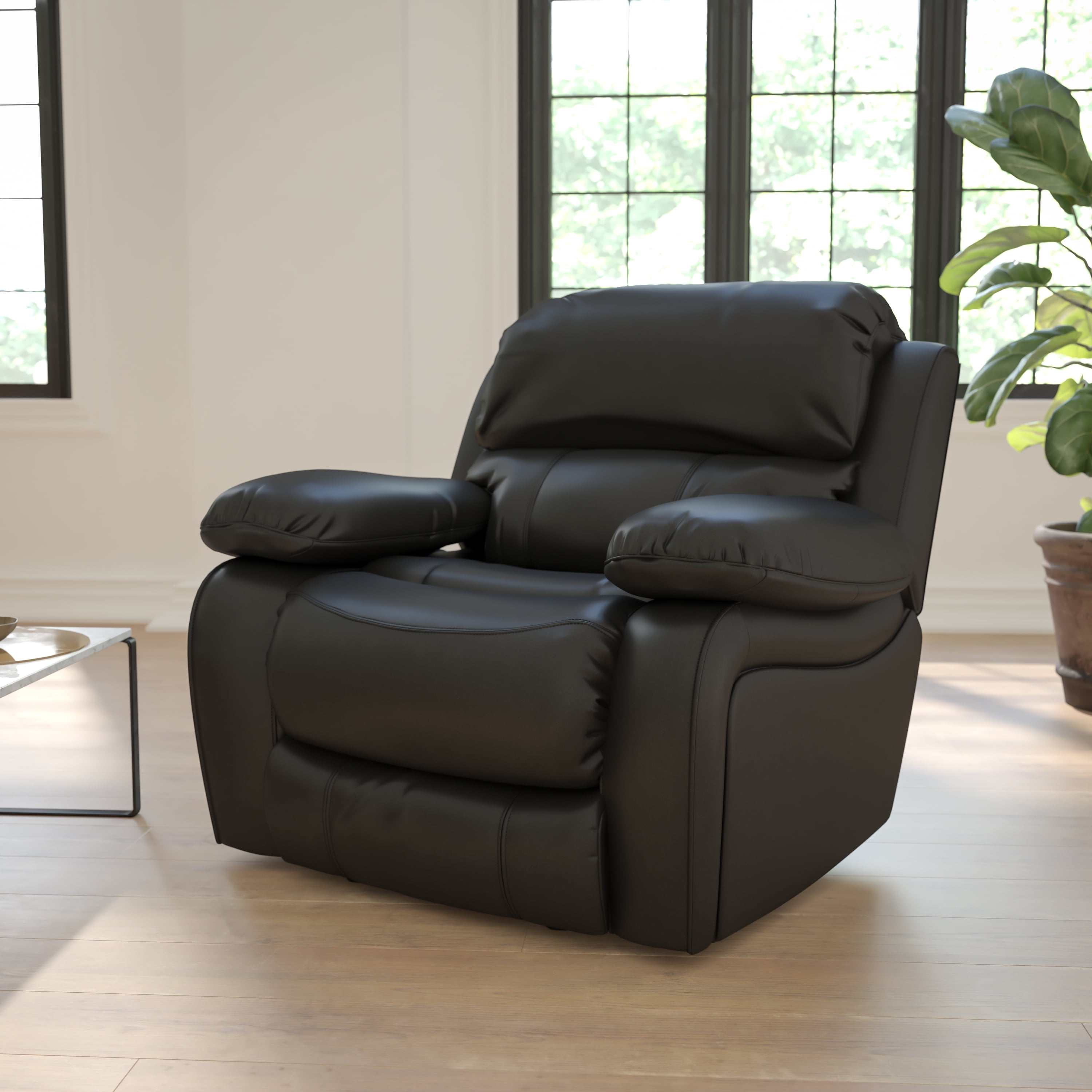 Flash Furniture Black LeatherSoft Rocker Recliner