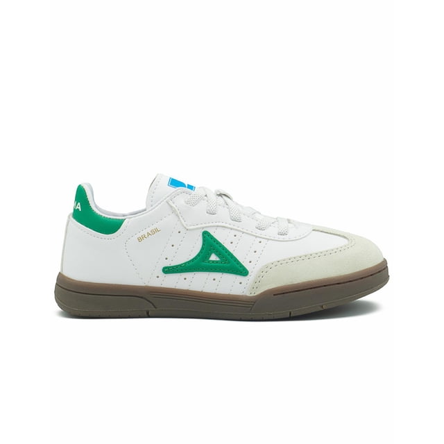 Tenis Pirma Sneaker Para Niño Estilo Urbano Blanco/Verde blanco 20.5
