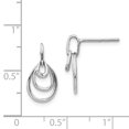 thumbnail image 3 of 925 Sterling Silver Teardrop Diamond Post Dangle Earrings Drop, 3 of 7