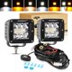 thumbnail image 1 of Barra de Luz LED Cubo Auxbeam 3 Pulgadas 72W Ámbar/Blanco 6000K, 1 of 8