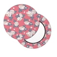 thumbnail image 2 of Pofeuu Rose Flowers Print Round Bar Stool Covers - Super Soft and Washable Elastic Stool Cushion Slipcover Easy Clean Velvet-14 inch, 2 of 7