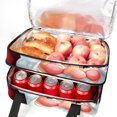 thumbnail image 5 of Santa Claus Insulated Double Layered Lunch Bag with Two Compartments, Large Capacity 7.1x11.4x16.1 Inches, Handheld Meal Bag for Men and Women, 5 of 6